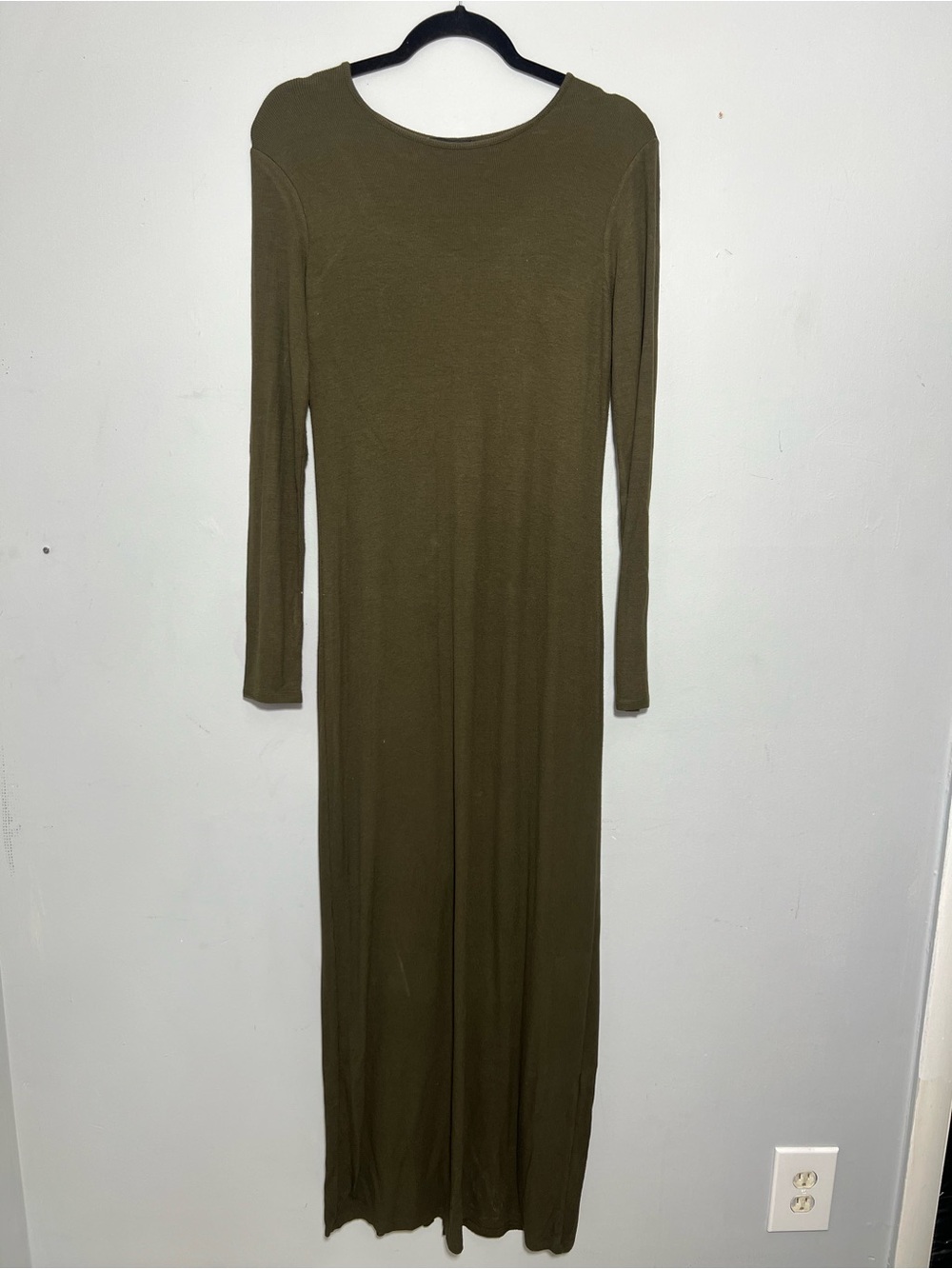 Forever 21 Olive Long-Sleeve Maxi Dress